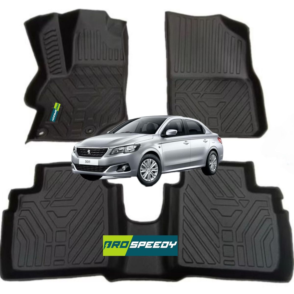GENERICO - PISOS CALCE PERFECTO PROSPEEDY PEUGEOT 301 3PIEZAS