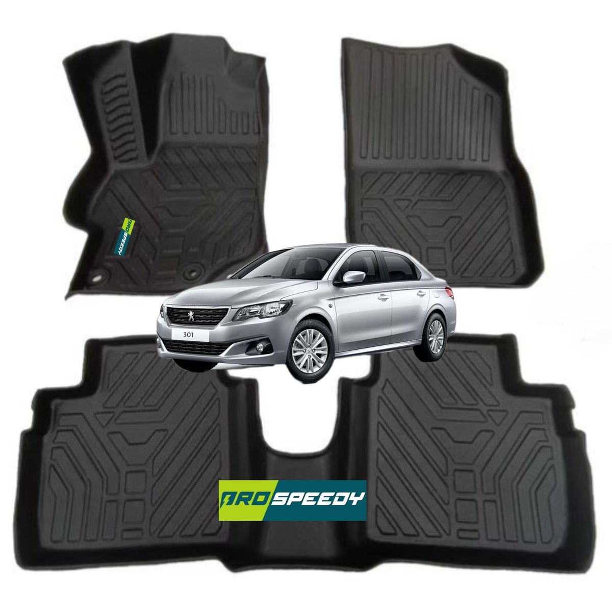 GENERICO - PISOS CALCE PERFECTO PROSPEEDY PEUGEOT 301 3PIEZAS