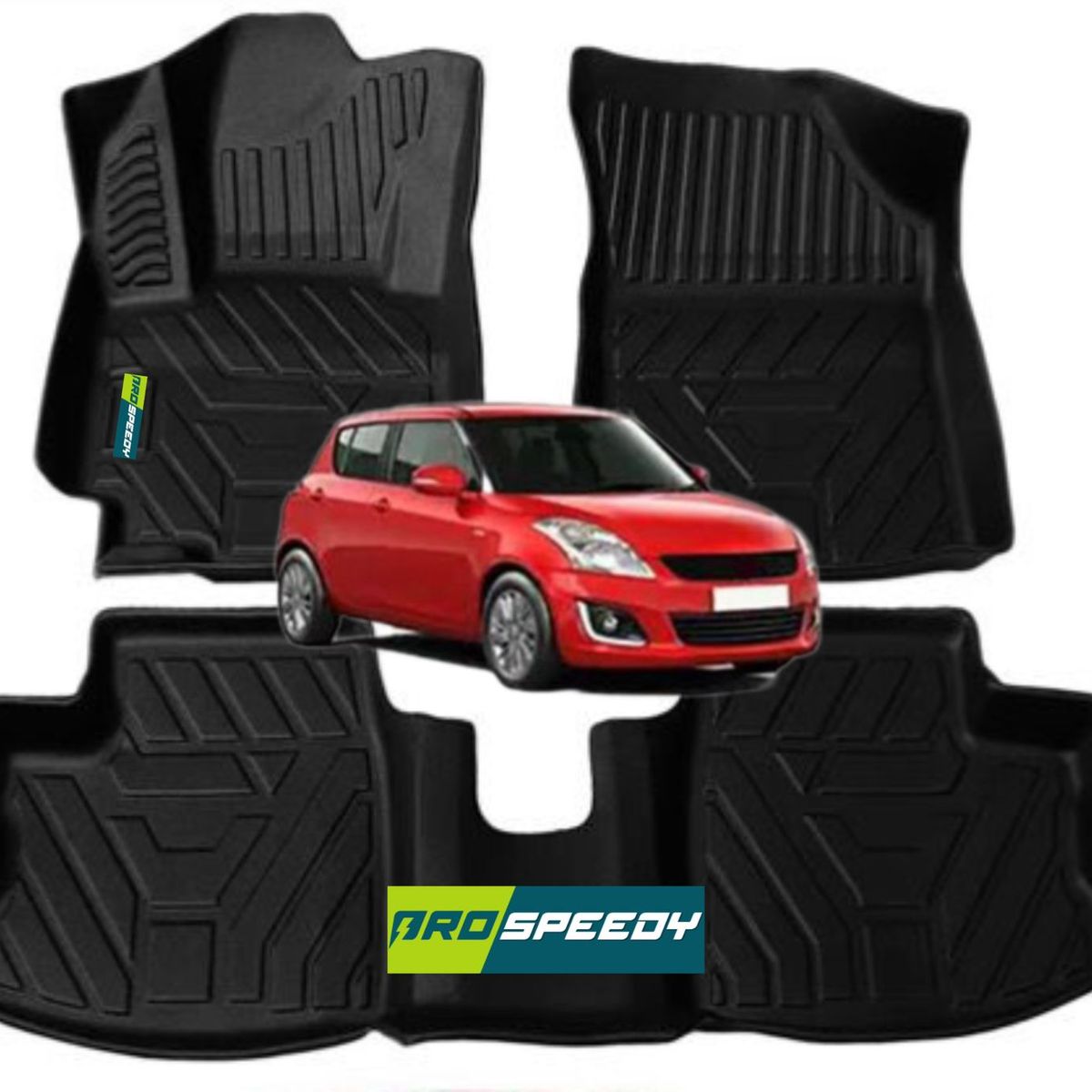 GENERICO - PISOS CALCE PERFECTO PROSPEEDY SUZUKI SWIFT 2011-2019 3PIEZAS
