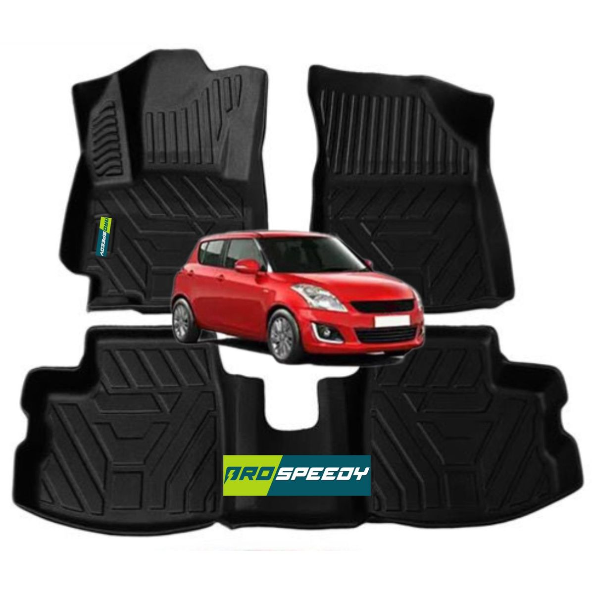 GENERICO - PISOS CALCE PERFECTO PROSPEEDY SUZUKI SWIFT 2011-2019 3PIEZAS