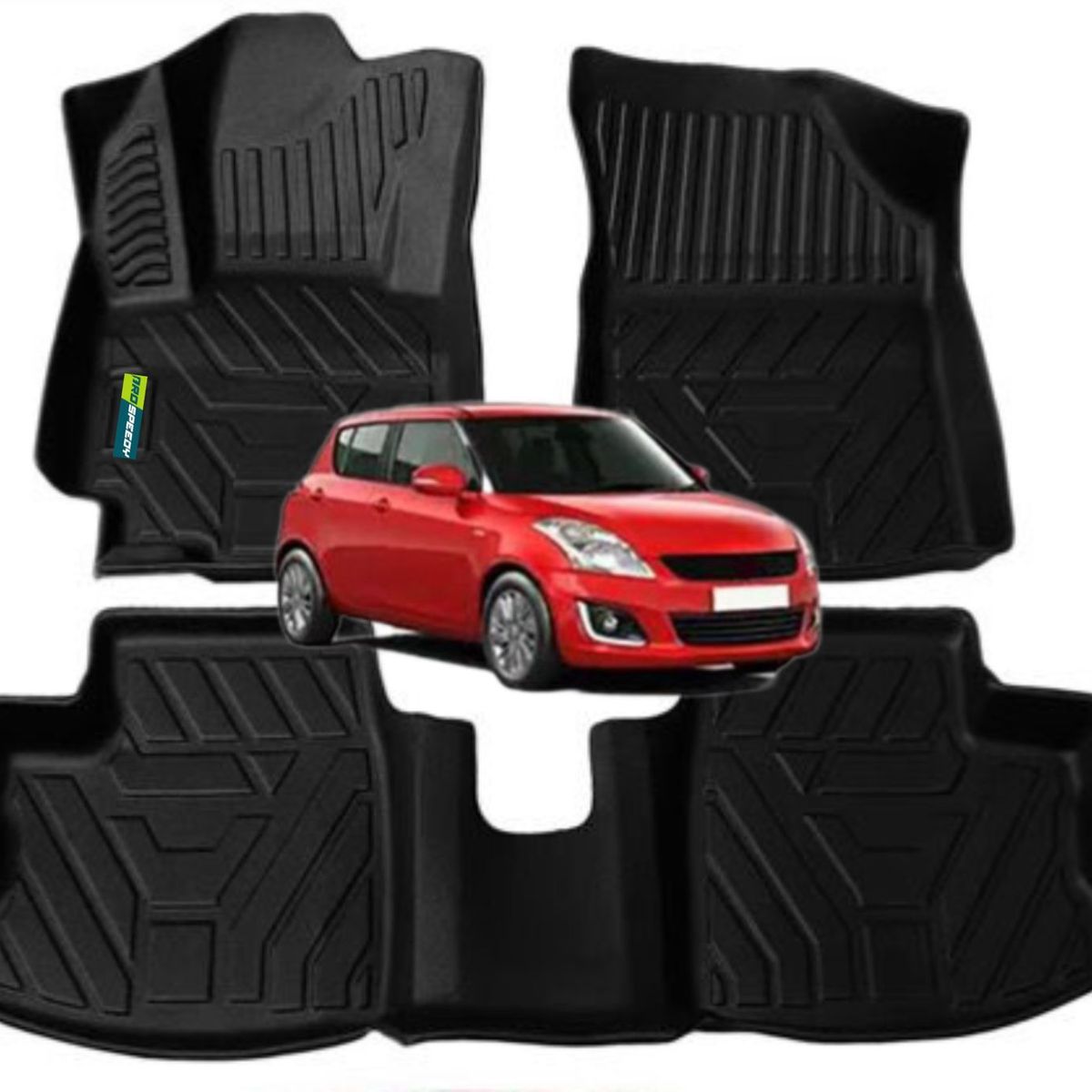 GENERICO - PISOS CALCE PERFECTO PROSPEEDY SUZUKI SWIFT 2011-2019 3PIEZAS