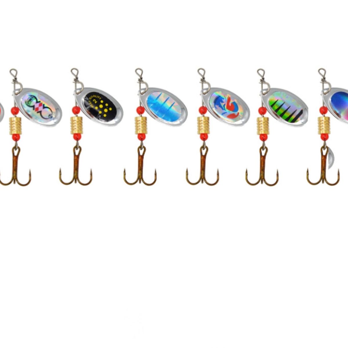 KINDA NICE - Juego 16pcs Cucharas De Pesca Señuelos De Metal Multicolor