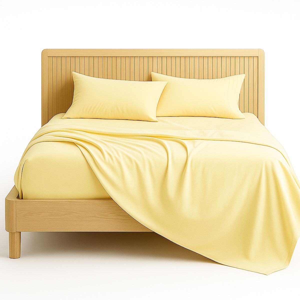 ARMONIA - Sábana 2 Plazas 800 Hilos Liso Amarillo v2 7EF