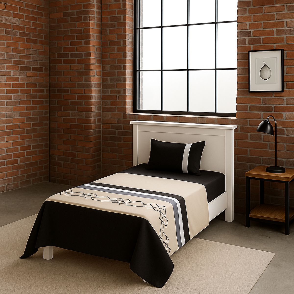 ARMONIA - Sábanas 1½ plazas 144 hilos diseño 763 clásicas para dormitorio 7EF