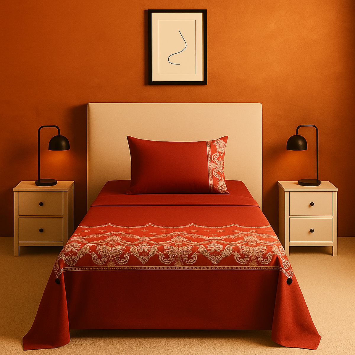 ARMONIA - Sábanas 1½ plazas 144 hilos edición 771 clásicas para dormitorio 7EF