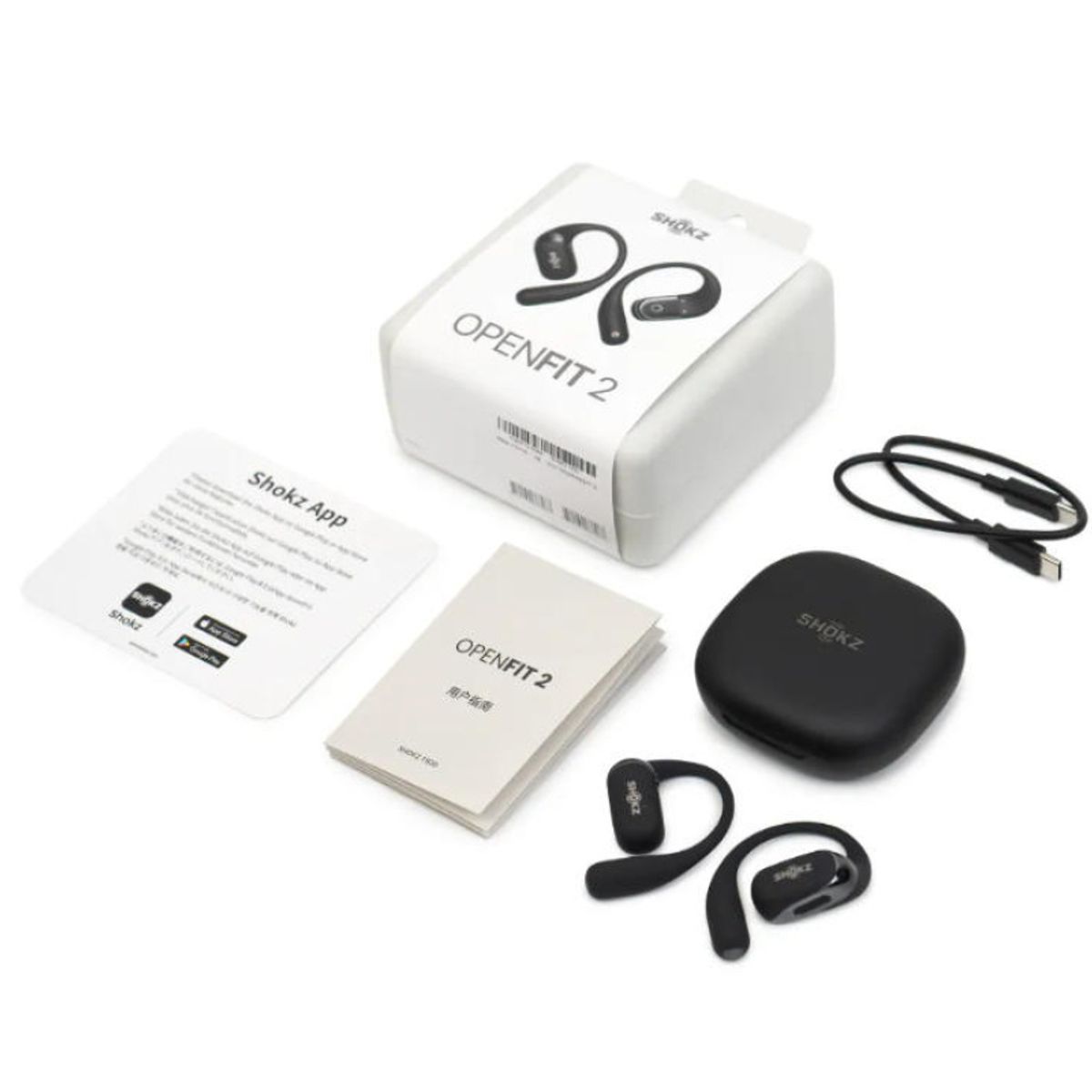 SHOKZ - Shokz OpenFit 2 Auriculares Bluetooth de diseño abierto (T920) Negro