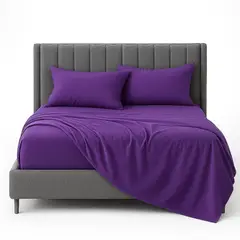 ARMONIA - Sábana 1½ Plazas 800 Hilos Liso Rojo v8 7EF