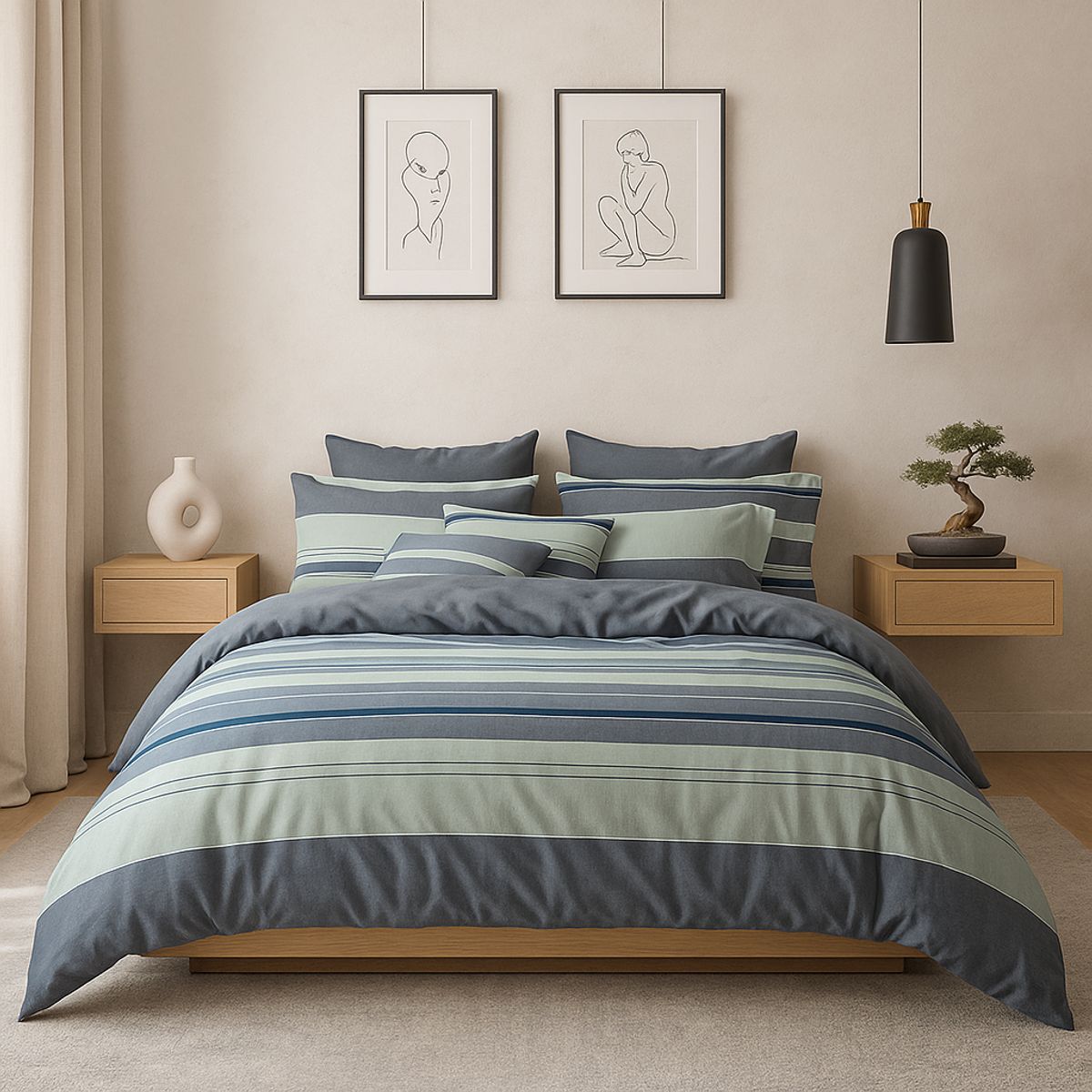 ARMONIA - Sábana 2½ Plazas 800 Hilos Diseño Americano 831E