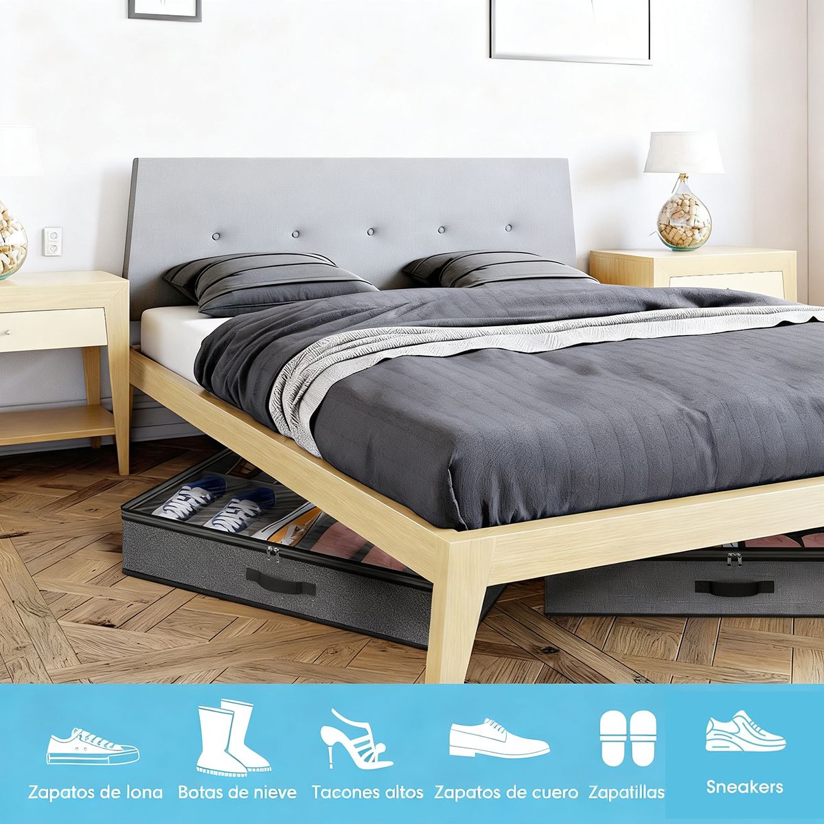 EINICIO - Organizador de Almacenamiento para Zapatos Debajo de la Cama