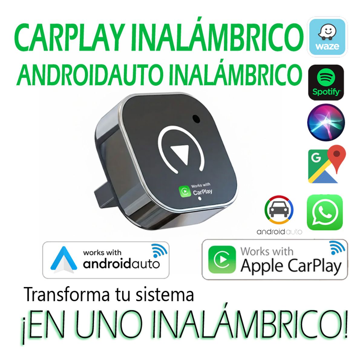 GENERICO - Adaptador Para Carplay Inalámbrico Usb Actualizable 2026