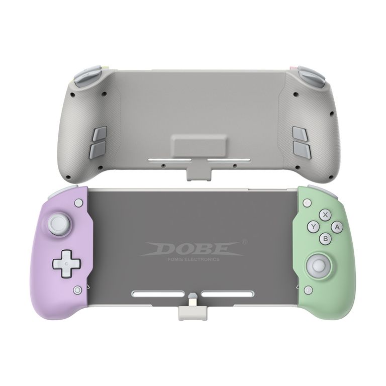 DOBE Control Grip para Switch/OLED Color Morado verde Conexión Directa TypeC Turbo 6 Ejes