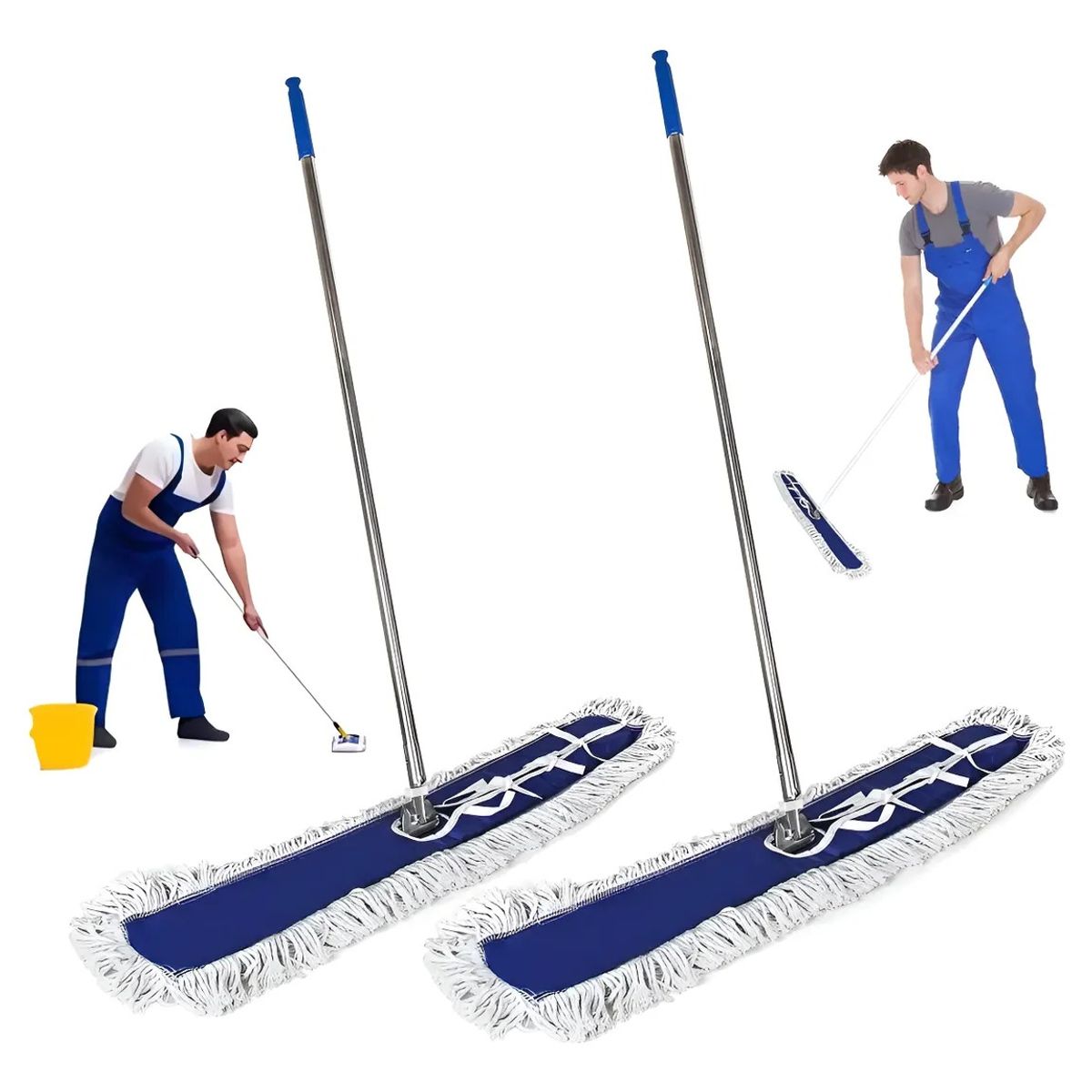 GENERICO - Pack 2 Mopa Seca Completa Industrial 90 Cm 36 Pulgadas