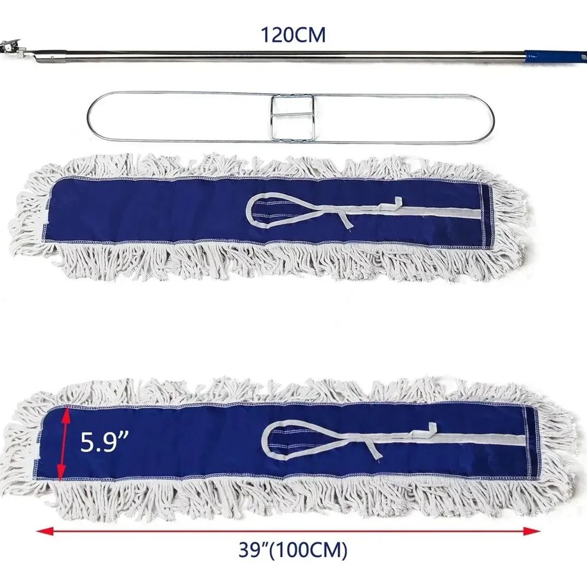 GENERICO - Pack 2 Mopa Seca Completa Industrial 90 Cm 36 Pulgadas