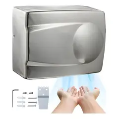 GENERICO - Secador Manos Eléctrico Automático Acero Inoxidable