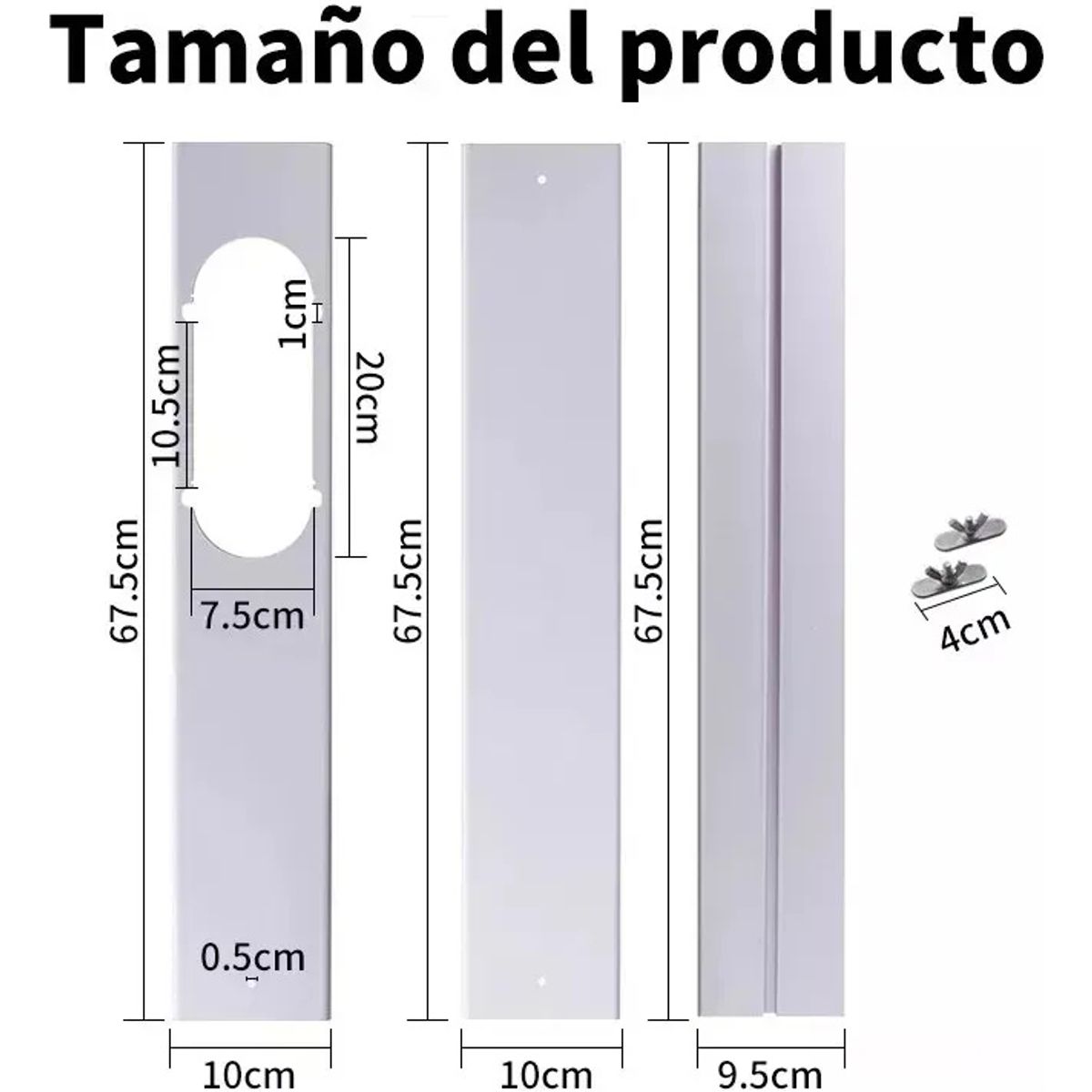 KUANGYE - Kit De Ventana Para Aire Acondicionado Portátil De 3 Piezas