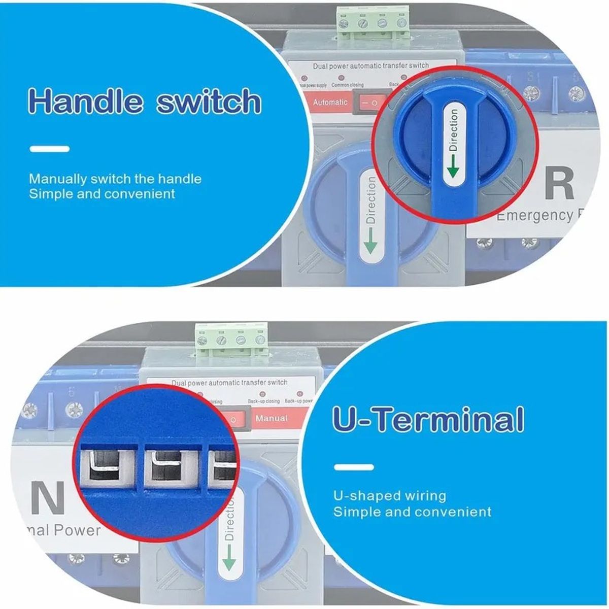 GENERICO - Switch Interruptor Transferencia Automatica 63a Ats 220v Mcb