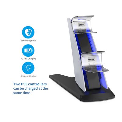 Imagen 2 del producto Cargador Dual para Mandos PS5  Luz Ambiental
