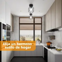 AIZO - Pack De 2 Lámparas De Techo Jaula Metálica Con Casquillo E27