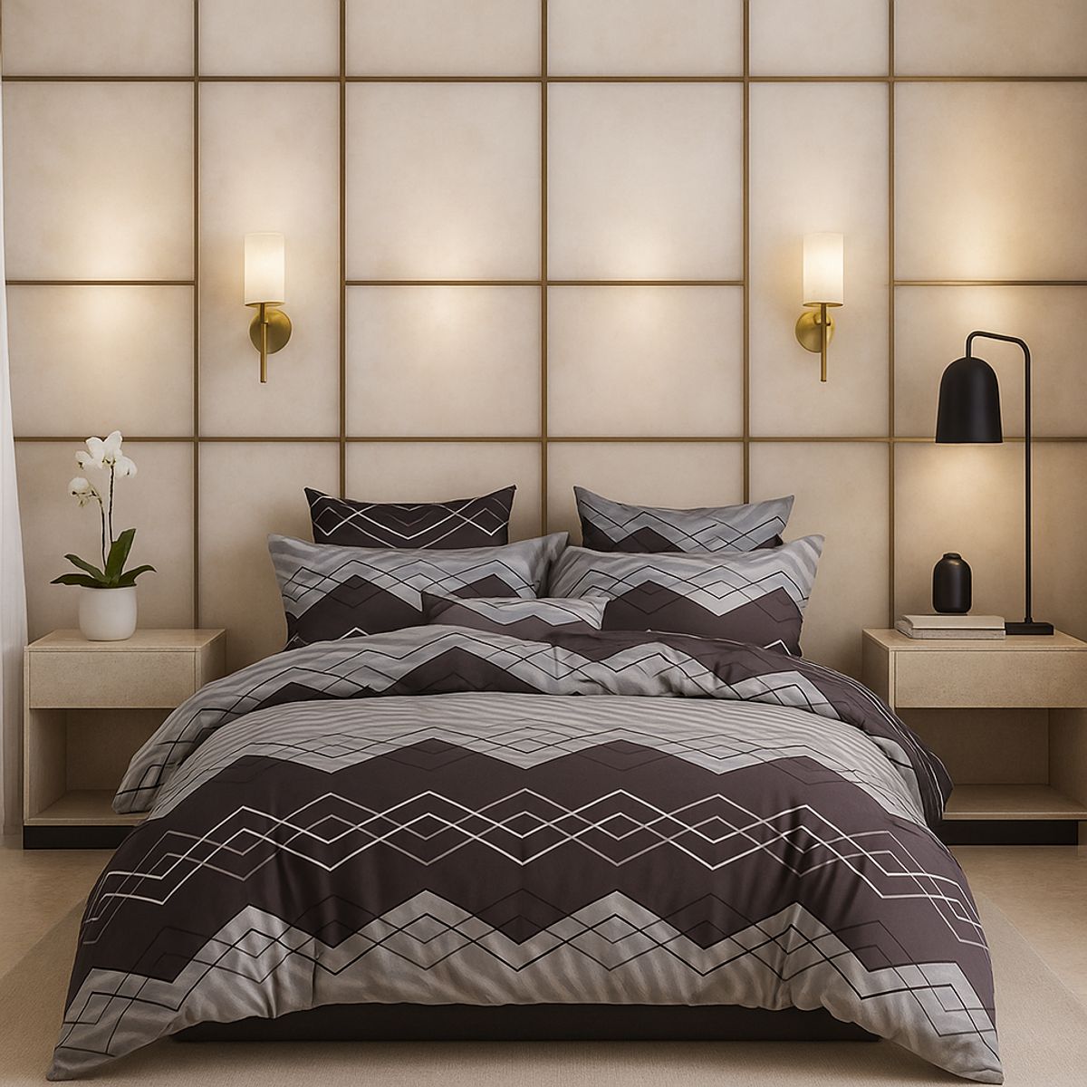 ARMONIA - Sábana 2 Plazas 800 Hilos Diseño Americano 835E