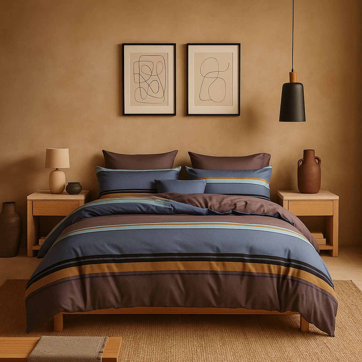 ARMONIA - Sábana 2 Plazas 800 Hilos Diseño Americano 836F 7EF