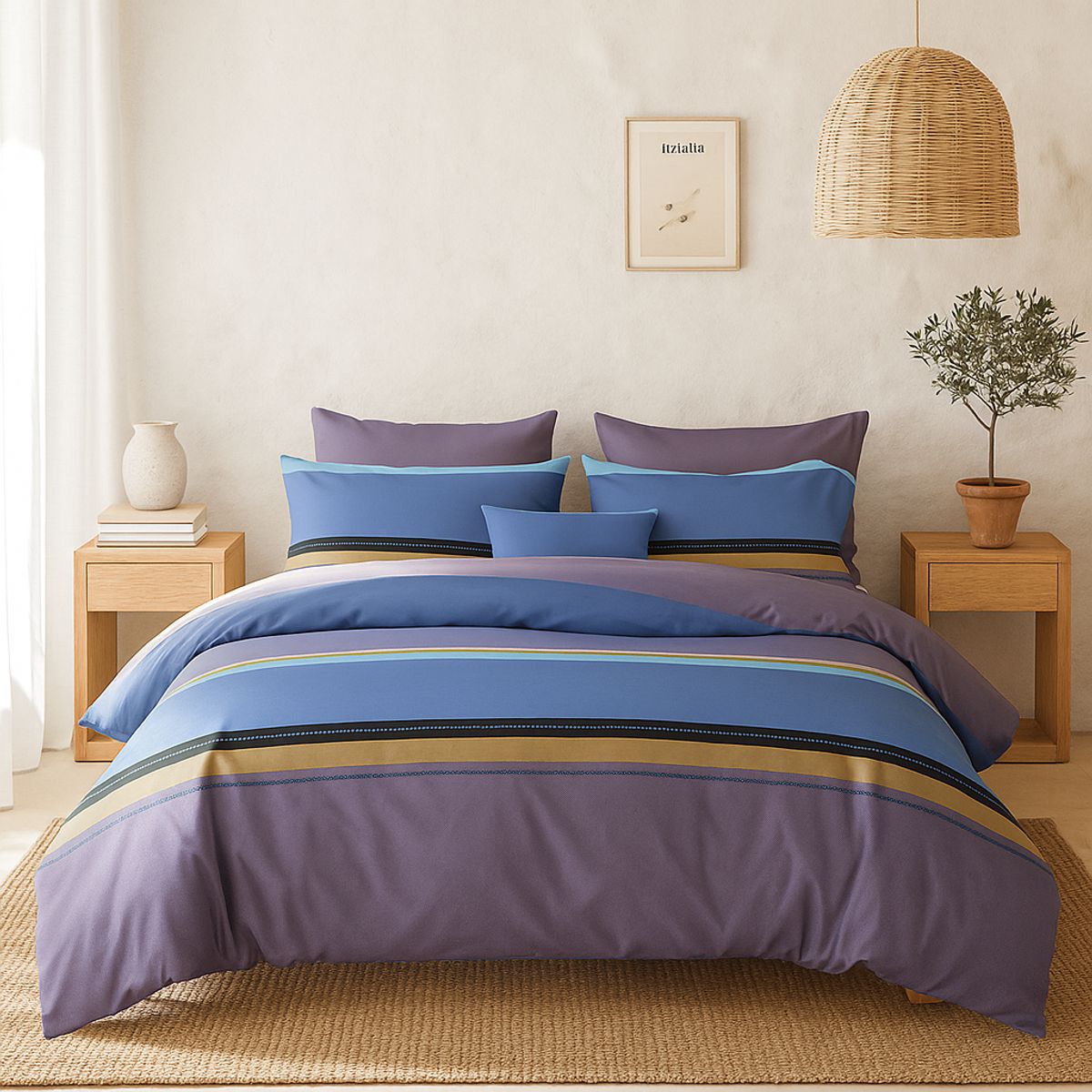 ARMONIA - Sábana 2 Plazas 800 Hilos Diseño Americano 837G 7EF