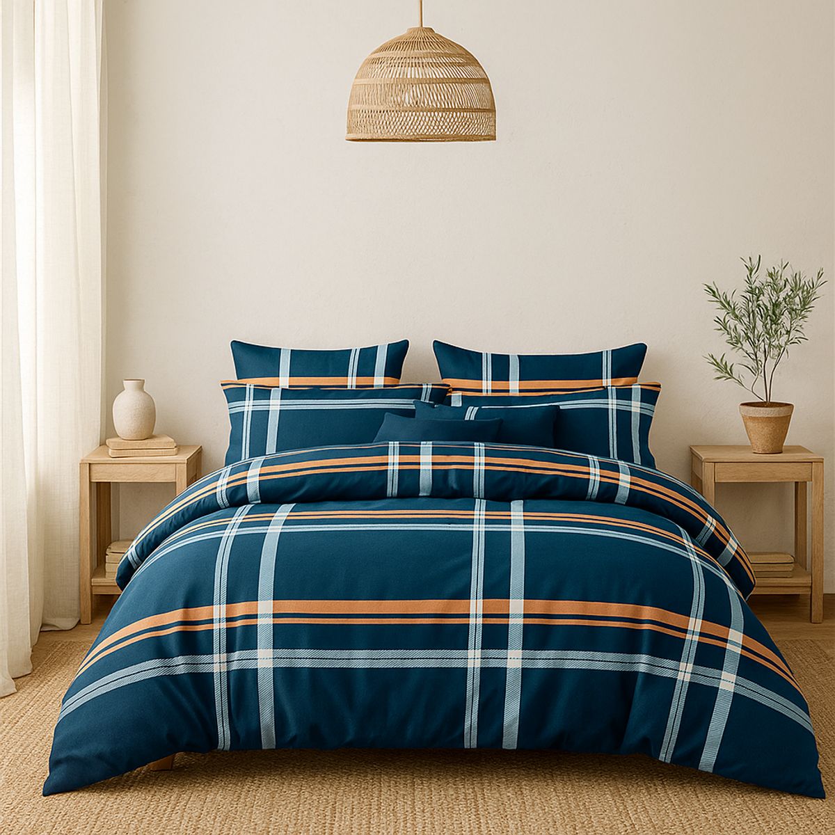 ARMONIA - Sábana 2 Plazas 800 Hilos Diseño Americano 840J 7EF