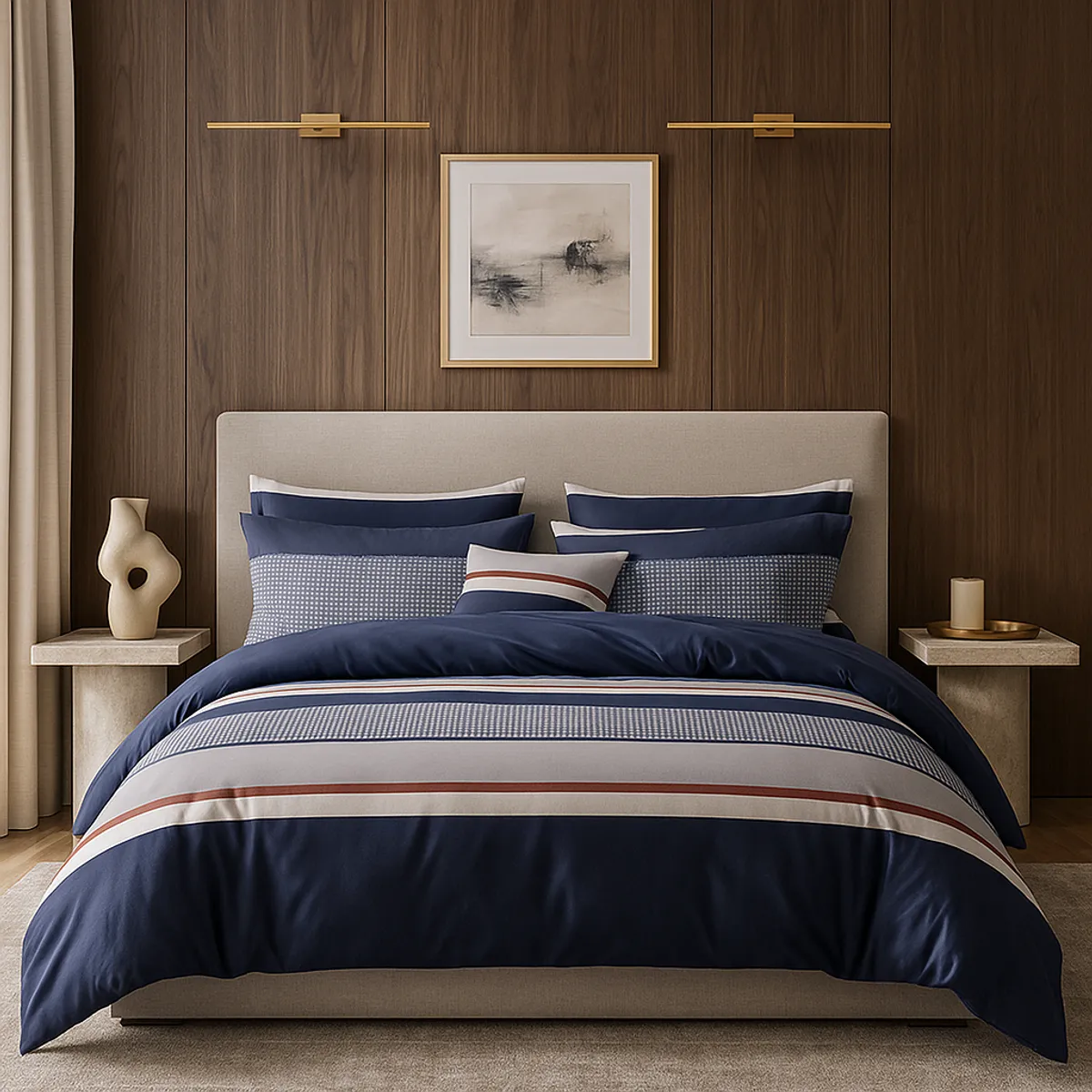 ARMONIA - Sábana 1½ Plazas 800 Hilos Diseño Americano 837B 7EF