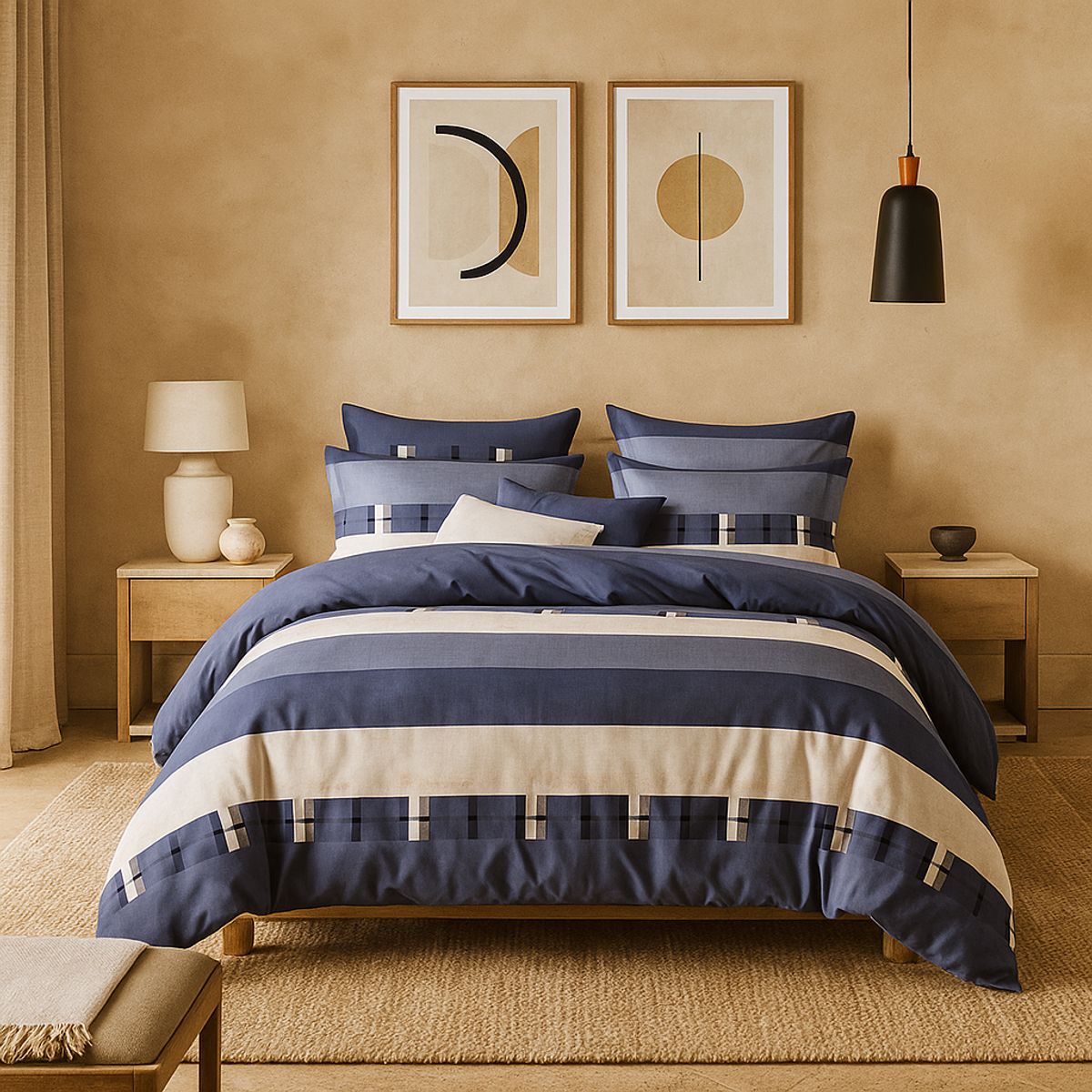 ARMONIA - Sábana 1½ Plazas 800 Hilos Diseño Americano 834D 7EF