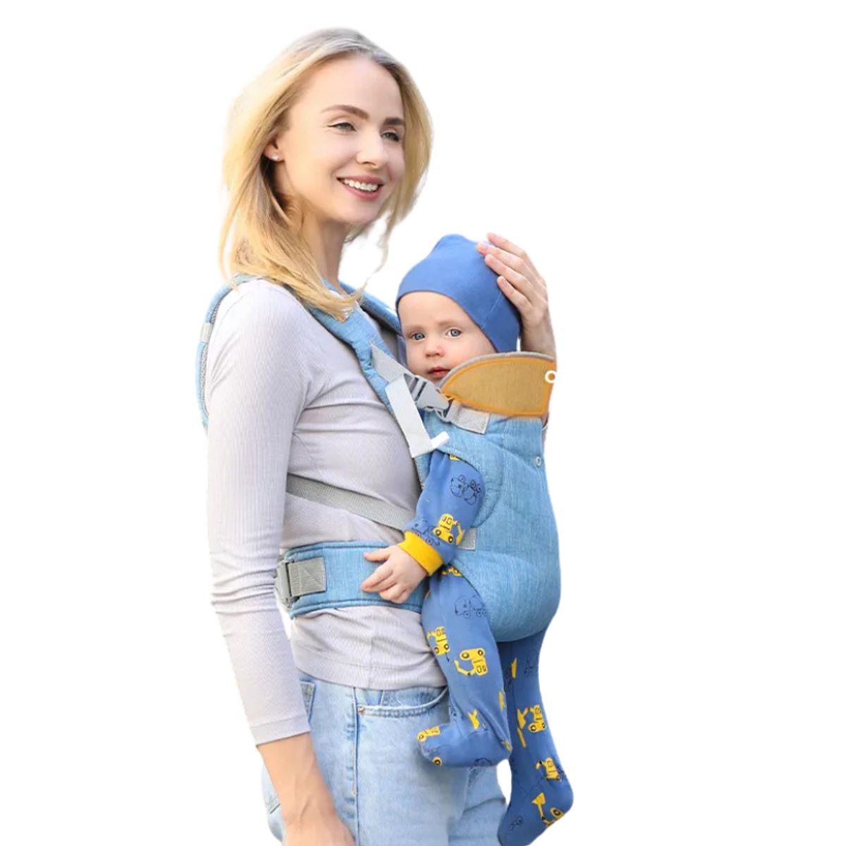 GENERICO - Mochila Cangurera Para Bebé Ergonómica, 4 Formas De Porteo