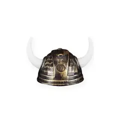 GENERICO - Gorro Sombrero Disfraz Vikingo Asterix Fiestas Halloween Oro