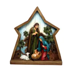 MIRO - Pesebre navideño 19x6x22 cm Tipo estrella