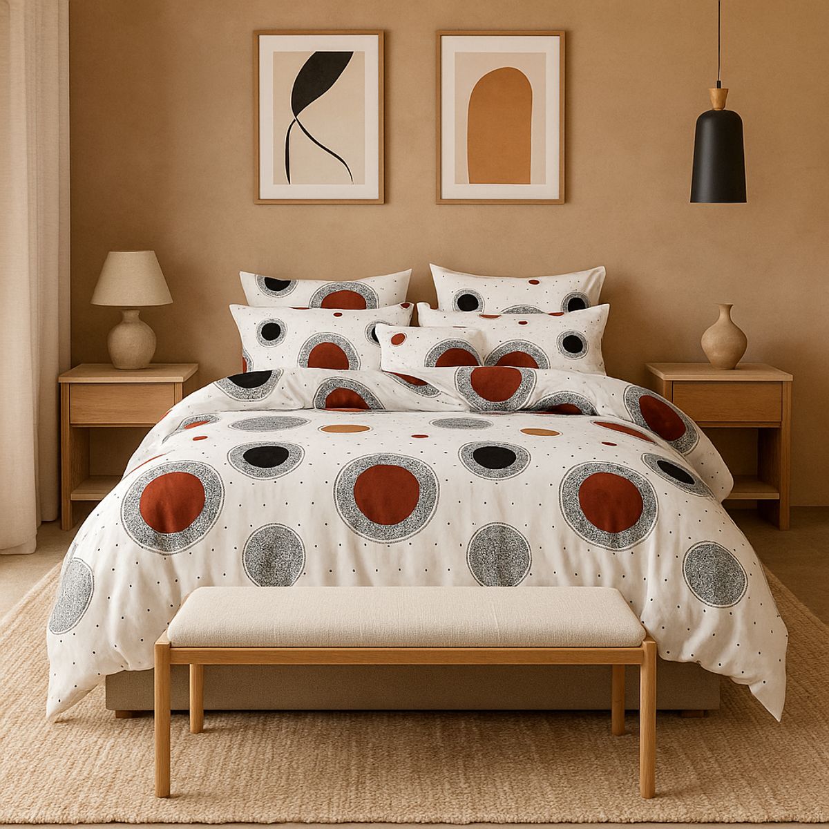 ARMONIA - Sábana 2 Plazas 800 Hilos Diseño Americano 837B