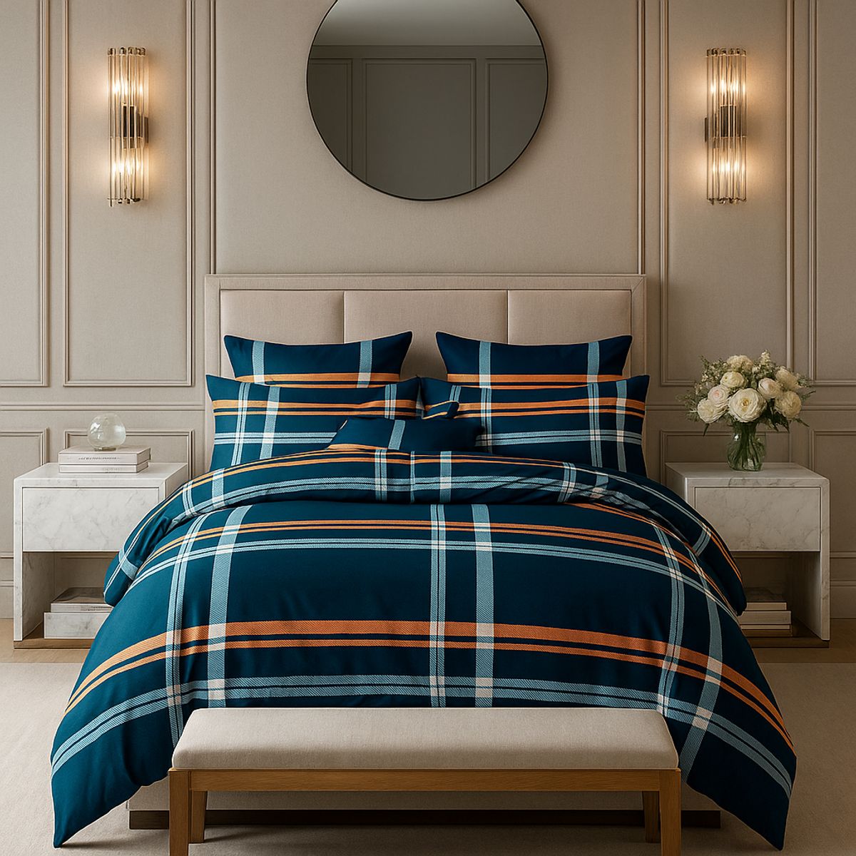 ARMONIA - Sábana 1½ Plazas 800 Hilos Diseño Americano 838H 7EF