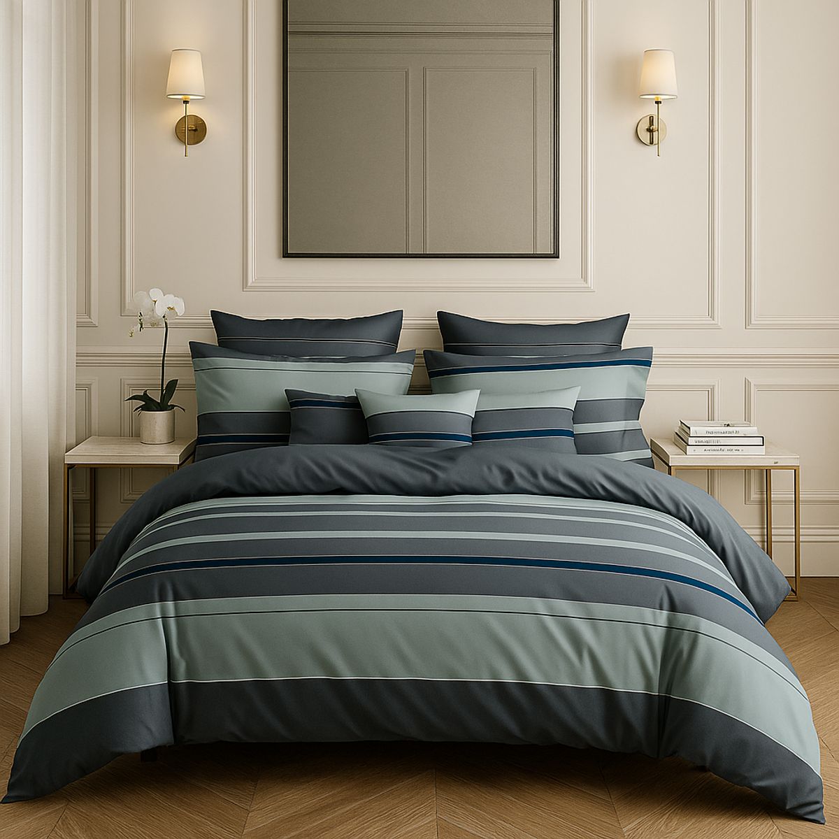 ARMONIA - Sábana 1½ Plazas 800 Hilos Diseño Americano 834I 7EF