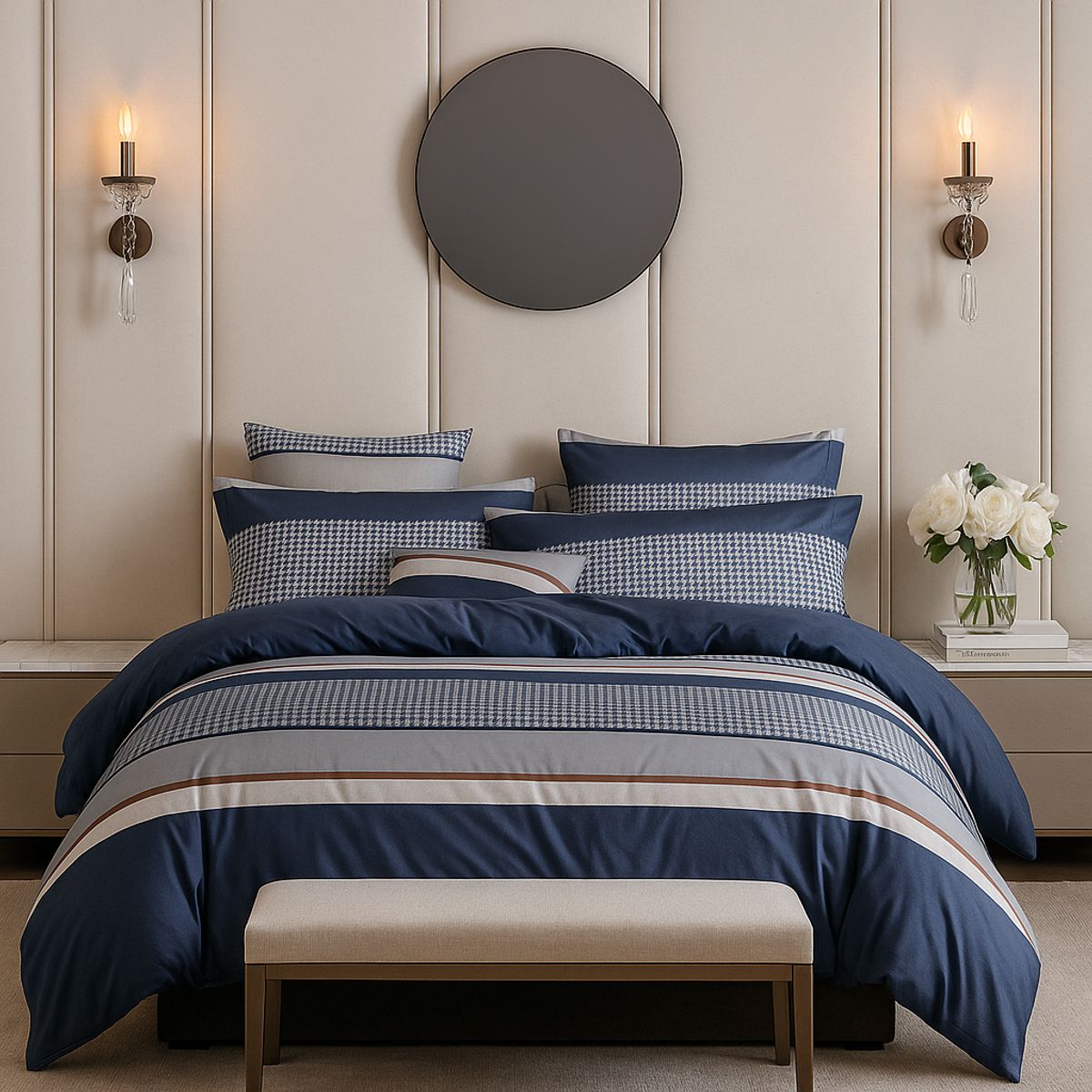 ARMONIA - Sábana 2 Plazas 800 Hilos Diseño Americano 837G 7EF