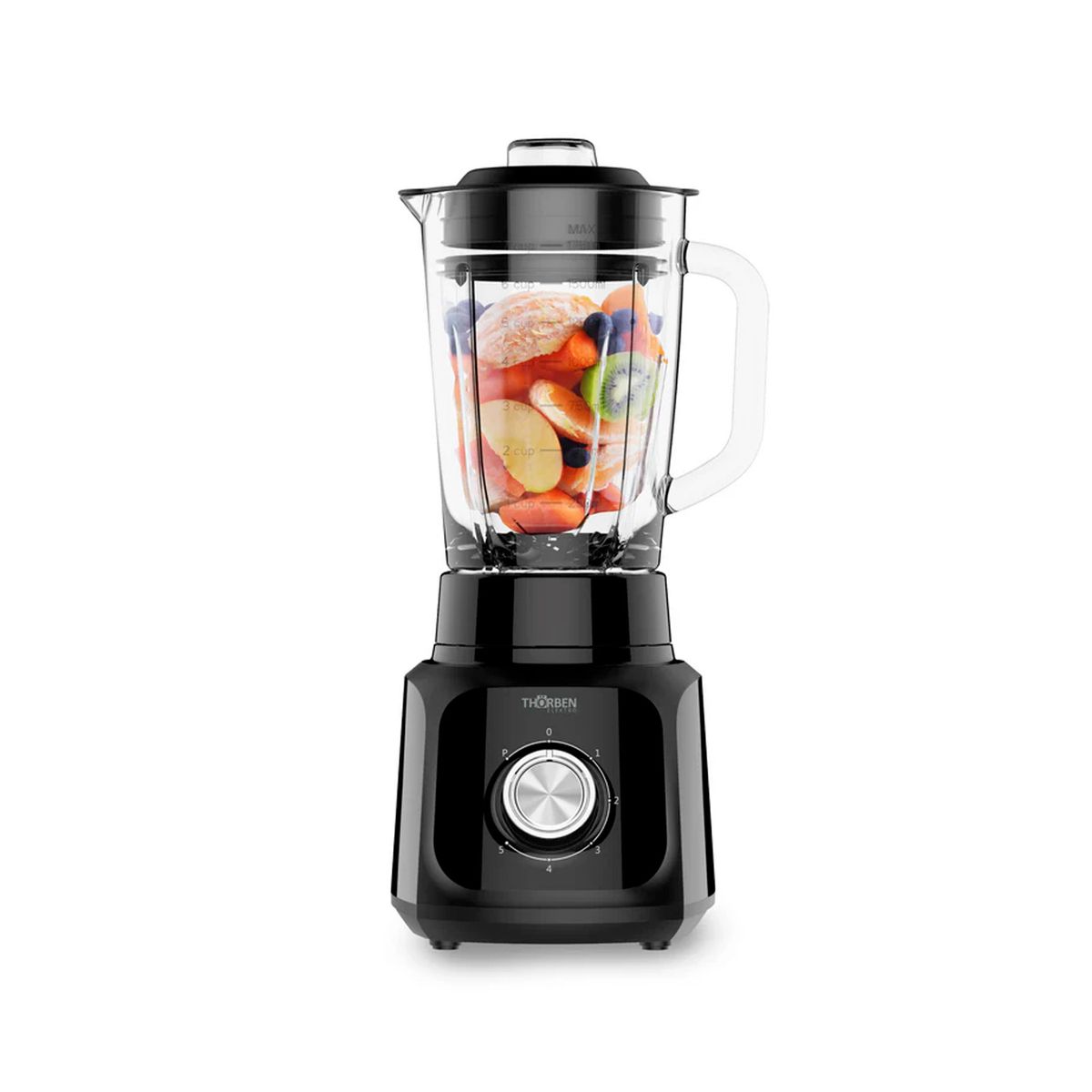 THORBEN - Licuadora Thorben Matt Black Blender 1.75L 600W 5 Vel