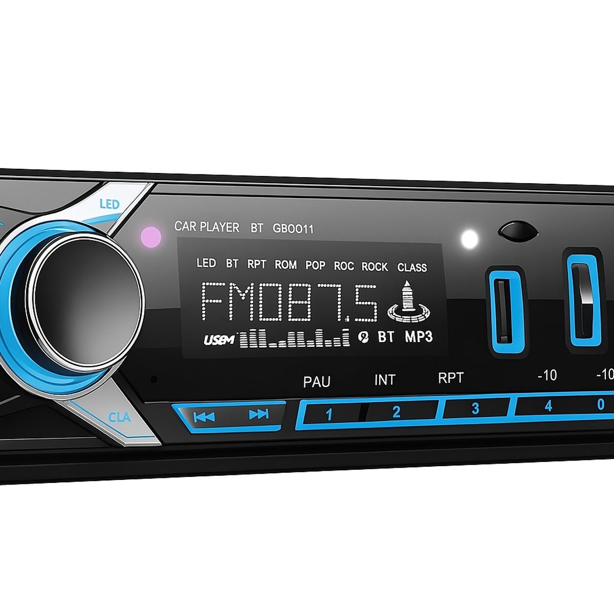 GENERICO - Radio Auto 1 DIN Bluetooth MP3 - Soporte Celular Car Studio - 2 USB - Manos Libres