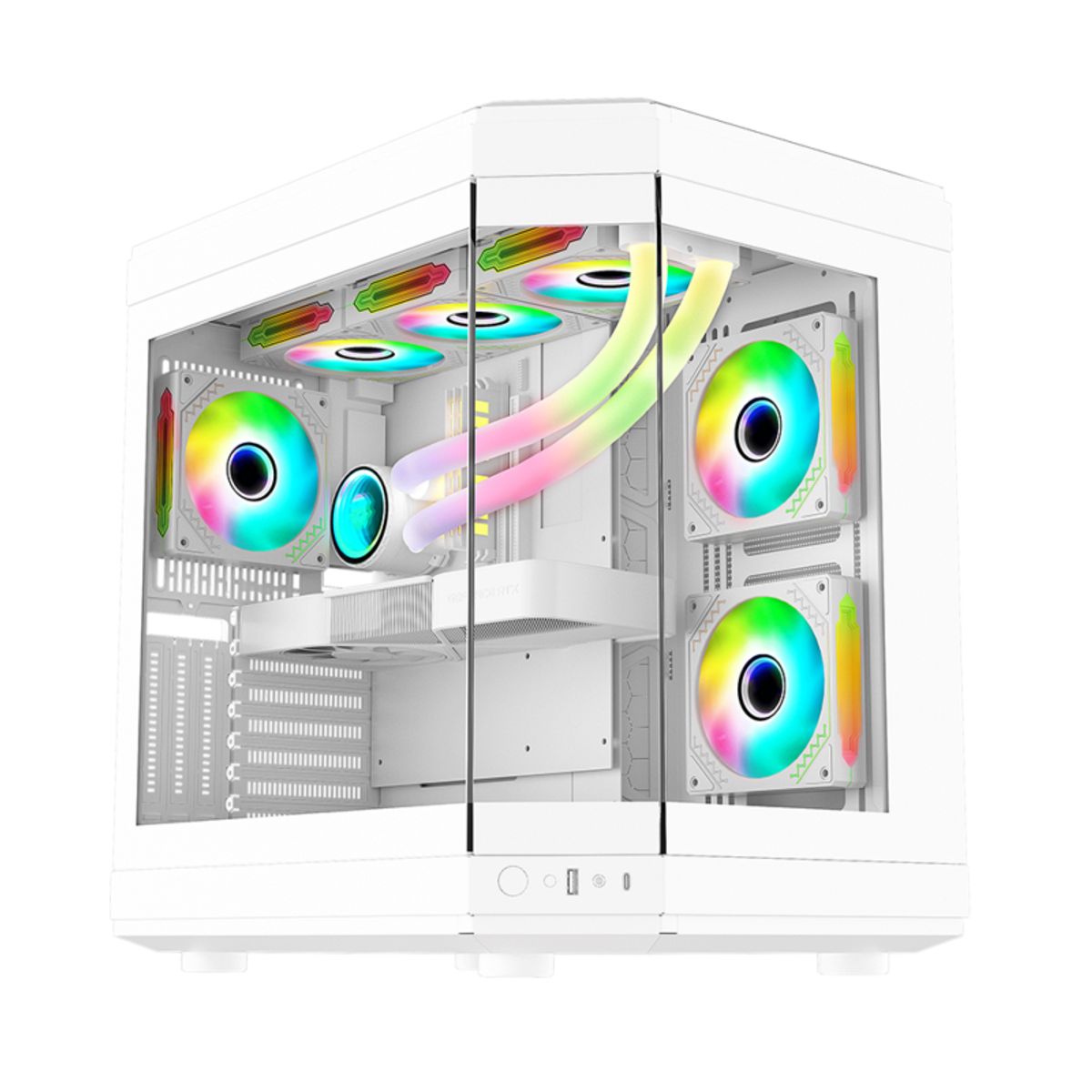 KRONOS - Gabinete Kronos Atlantis ATX Vidrio Templado USB 30 White