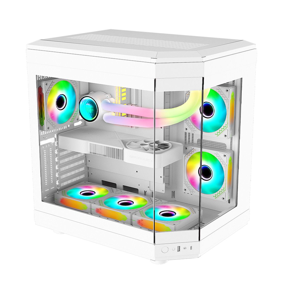 KRONOS - Gabinete Kronos Atlantis ATX Vidrio Templado USB 30 White