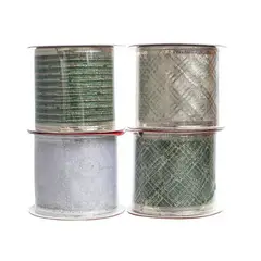 MIRO - Cinta navidad rollo 2.7 mt verde - dorado