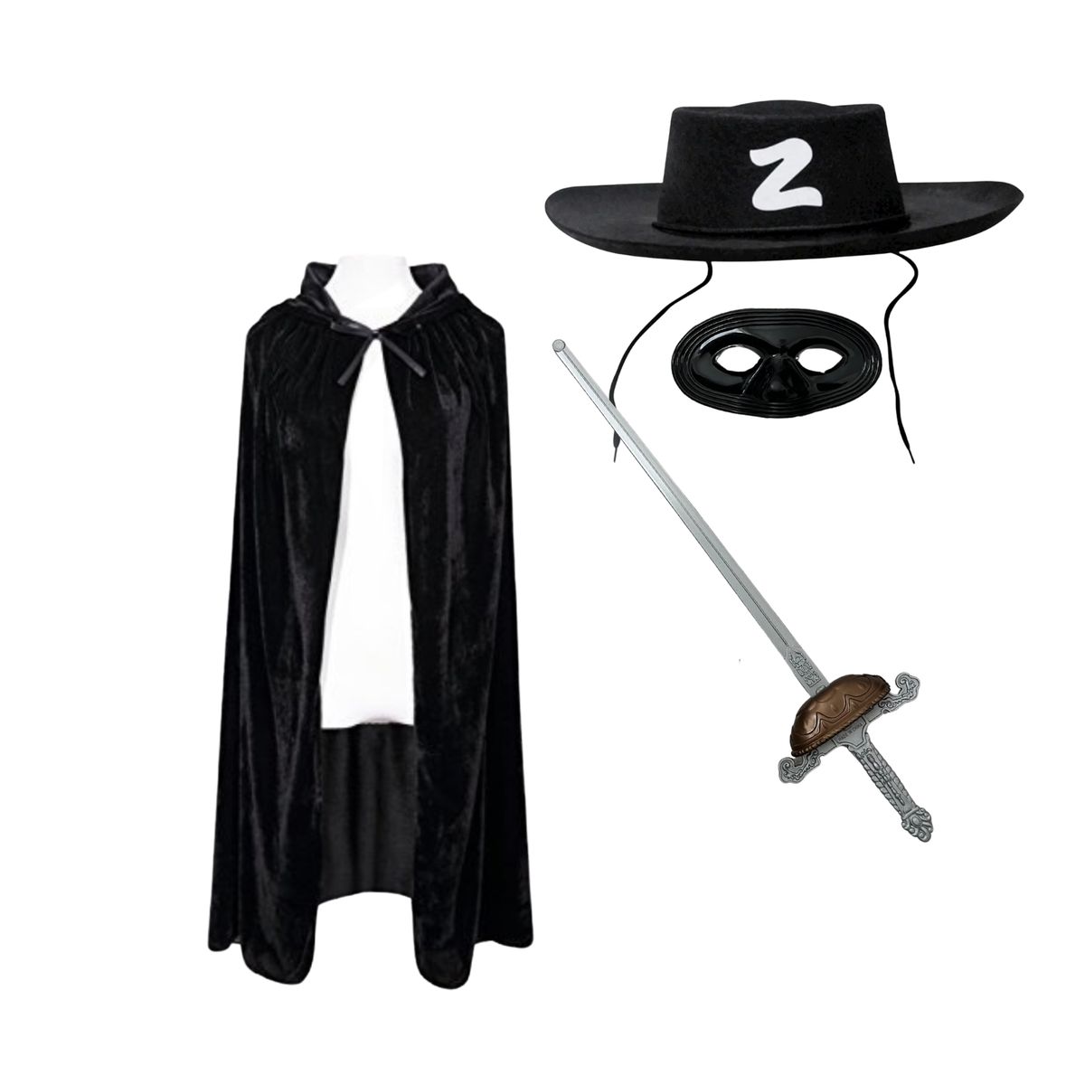 GENERICO - Disfraz El Zorro Niño Cosplay