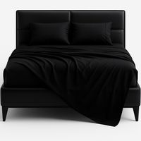 Sábana 1½ Plazas 800 Hilos Liso Negro v5 7EF