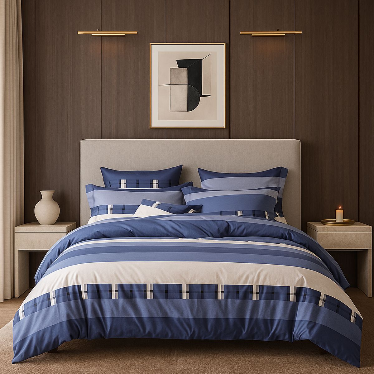 ARMONIA - Sábana 1½ Plazas 800 Hilos Diseño Americano 832B 7EF