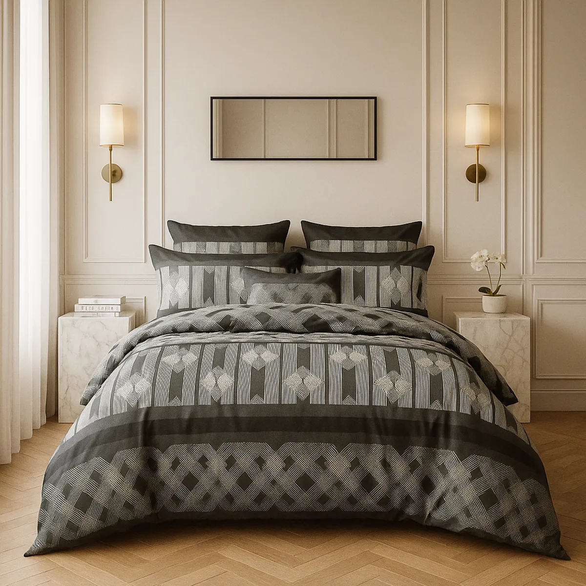 ARMONIA - Sábana 1½ Plazas 800 Hilos Diseño Americano 833H 7EF