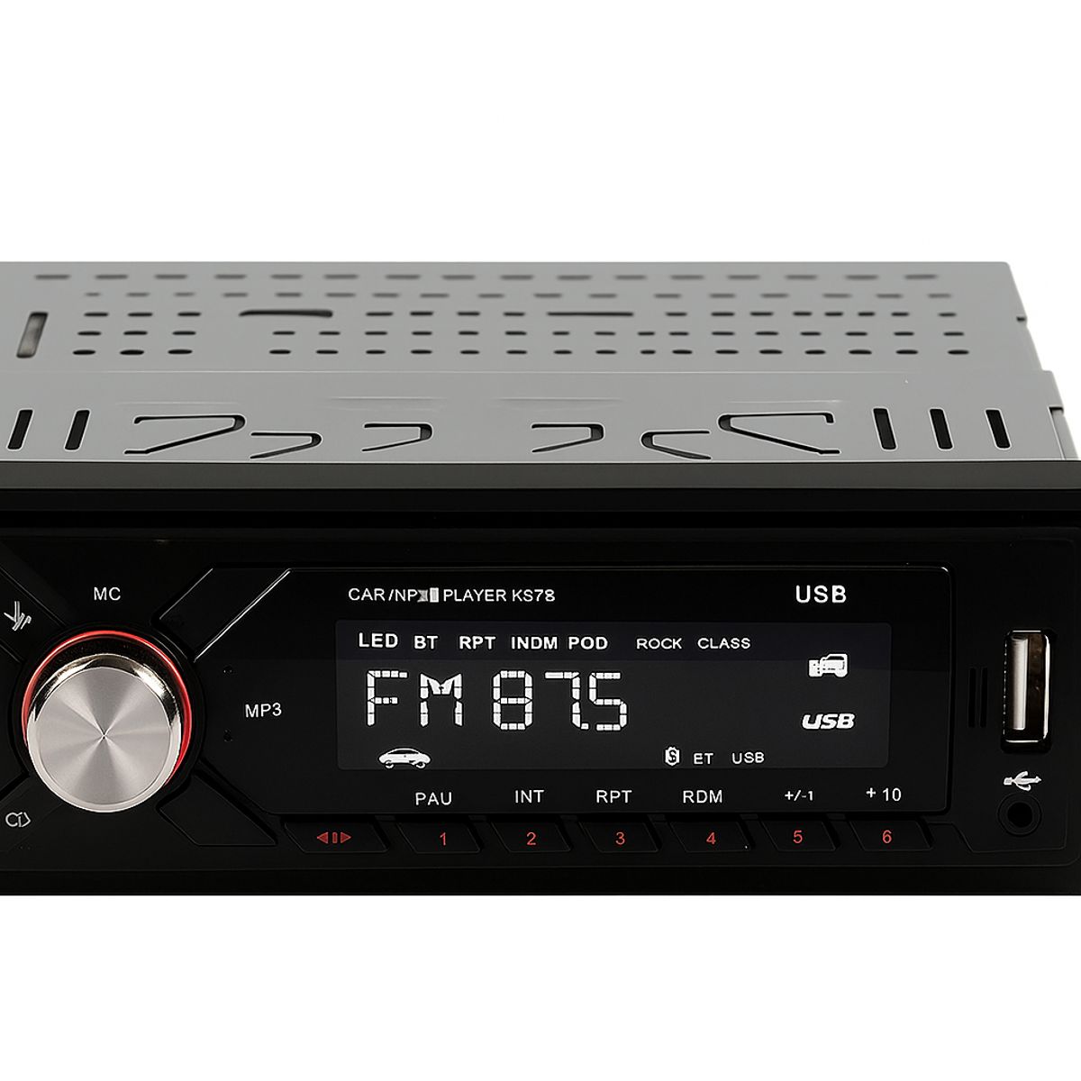 AIWA - Radio Auto 1 Din Aiwa Bluetooth Mp3 Usb App Music Negro