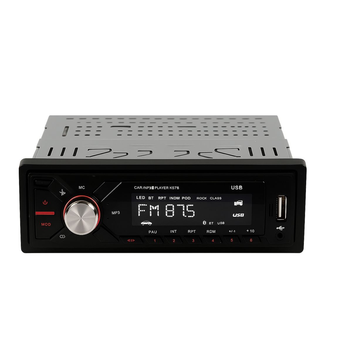 AIWA - Radio Auto 1 Din Aiwa Bluetooth Mp3 Usb App Music Negro