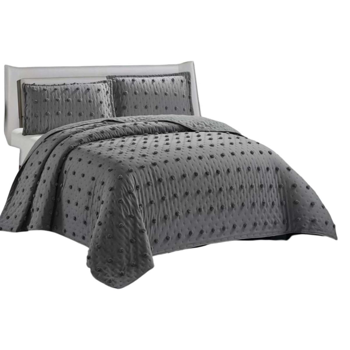 GENERICO - CUBRECAMA QUILT TUFTING DE LUJO SUAVE PLAZA Y MEDIA