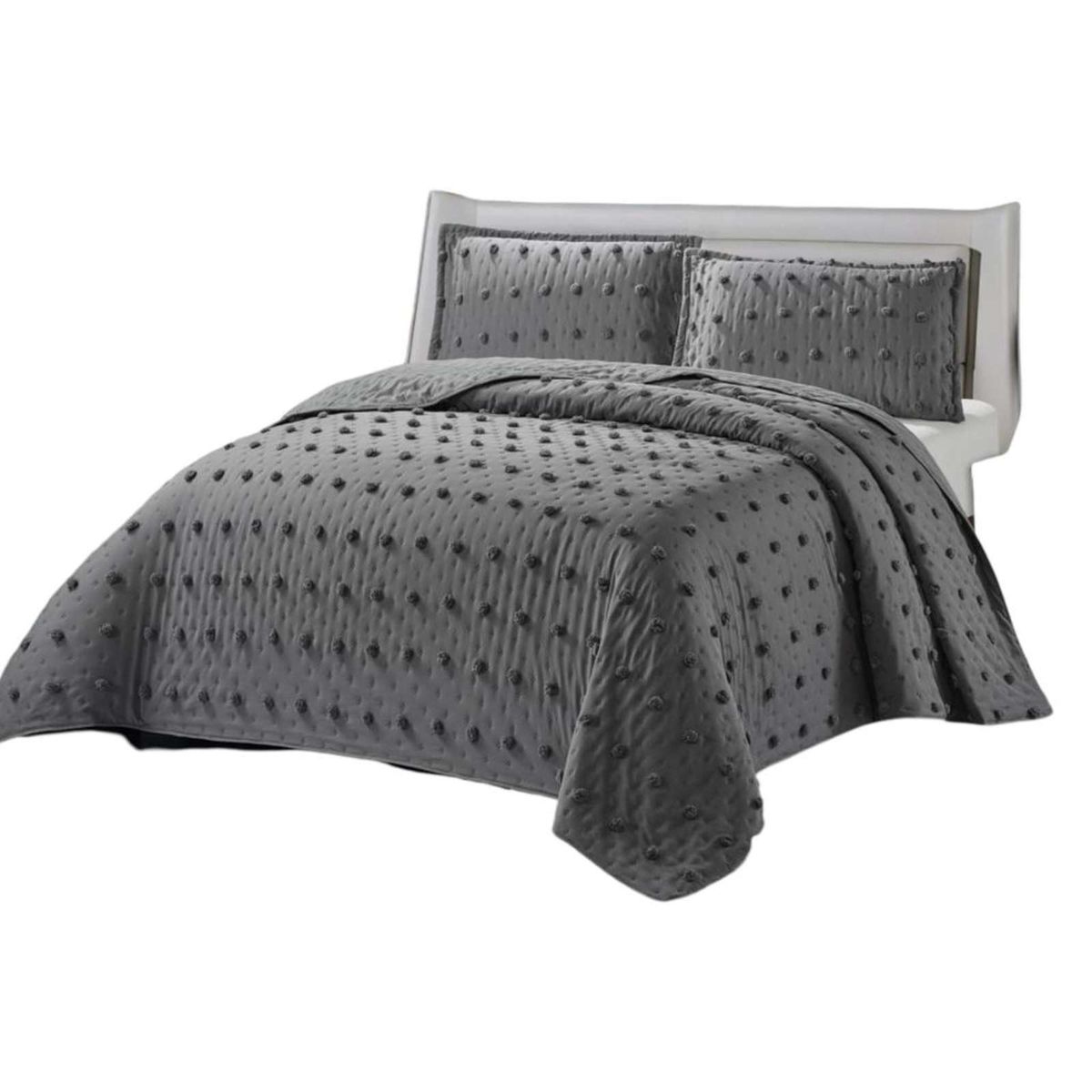 GENERICO - CUBRECAMA QUILT TUFTING DE LUJO SUAVE PLAZA Y MEDIA