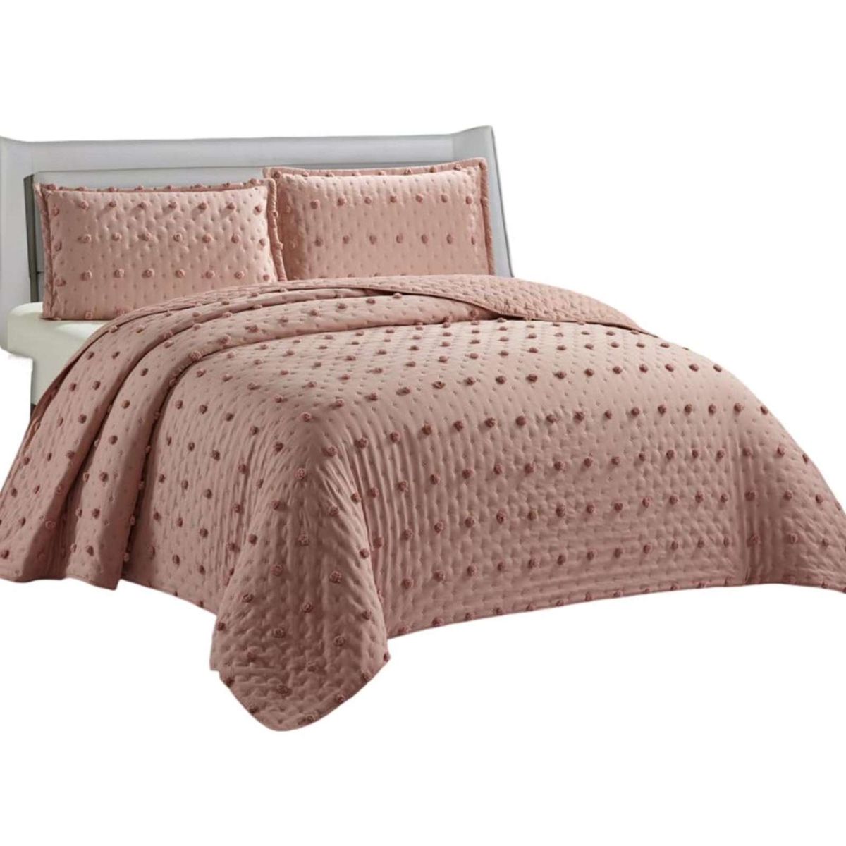 GENERICO - CUBRECAMA QUILT TUFTING DE LUJO SUAVE KING