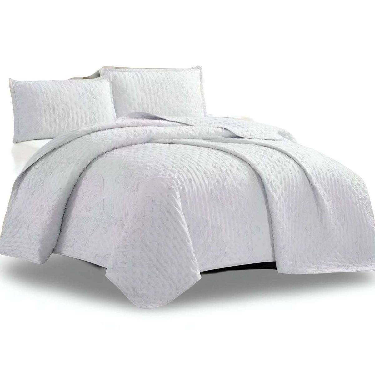 GENERICO - CUBRECAMA QUILT TUFTING DE LUJO SUAVE 2 PLAZAS